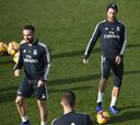 Entrenamiento del Real Madrid antes de viajar a Huesca