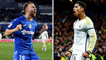 Borja Mayoral y Jude Bellingham, duelo de cañoneros en el Getafe-Real Madrid.