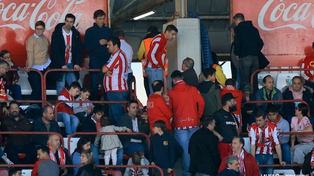 El Sporting – Leganés, suspendido tras una grave indisposición de un aficionado en la grada