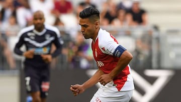 Falcao Garc&iacute;a durante un partido con el M&oacute;naco ante el Bordeaux por Ligue 1