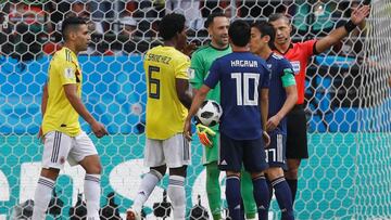Carlos Sánchez fue expulsado en el partido de Colombia ante Japón en el debut del Mundial de Rusia 2018