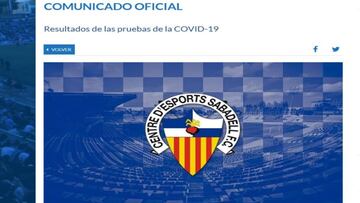 El Sabadell detecta cuatro positivos asintomáticos