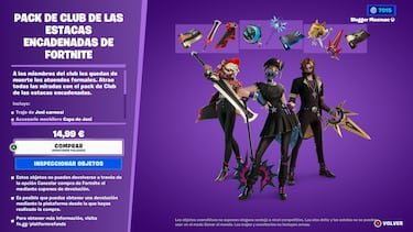 Fortnite: así es el nuevo Pack de Club de las Estacas Encadenadas con tres nuevas skins