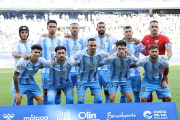 Alineación del Málaga ante el Huesca