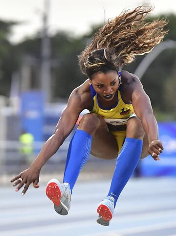 Caterine Ibargüen gana la medalla de oro en el salto triple de los Juegos Centroamericanos y del Caribe Barranquilla 2018. Urrutia fue medalla de plata