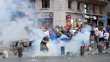 Altercados en la Eurocopa de 2018. 