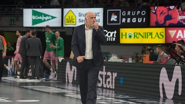 Pablo Laso el sábado ante el Joventut.