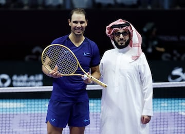 Rafael Nadal, con Turki Al-Sheikh.