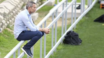 Andrea Berta, en una sesi&oacute;n del Atl&eacute;tico. 