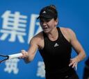 Halep ante Bacsinsky en la final del torneo Shenzhen