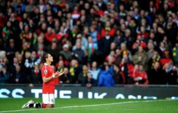 Javier Hern¨¢ndez 'Chicharito' con el Manchester United.