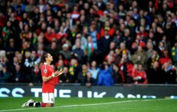 Javier Hernández 'Chicharito' con el Manchester United.