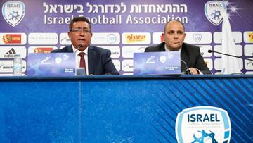 Rotem Kamer, vice-president of the Israeli Football Association, accused the Palestinian FA of &quot;football terror&quot; after its leader called for protests against Argentina in the build up to the game, which had been scheduled for Saturday. / AFP PHOTO / JACK GUEZ