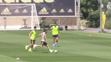 Isco se luce en el entrenamiento con este detalle ante Courtois