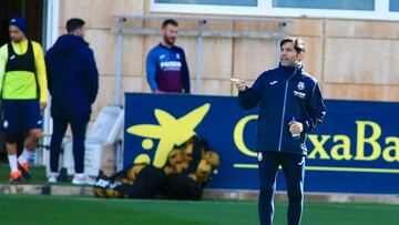 Marcelino, durante un entrenamiento.