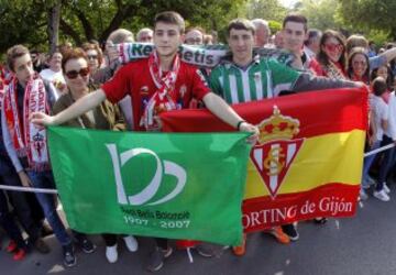 El Sporting de Gijón se juega hoy contra el Betis la permanencia en primera división y la afición sabe que hoy, más que nunca, debe estar a la altura.