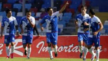 Riquelme celebra un gol en Antofagasta durante el torneo pasado.