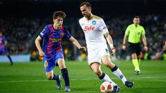 Fab&iacute;an Ruiz durante el partido contra el Barcelona.