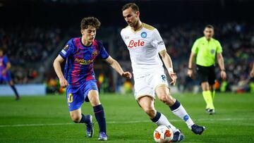 Fab&iacute;an Ruiz durante el partido contra el Barcelona.