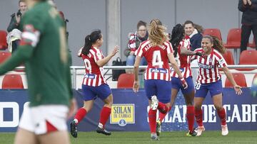 Leicy Santos celebra su segundo gol con Atl&eacute;tico de Madrid