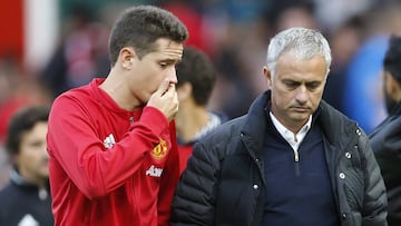 Ander Herrera y Mourinho. 