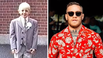 Imágenes del luchador irlandés Conor McGregor cuando tenía 7 años y recientemente