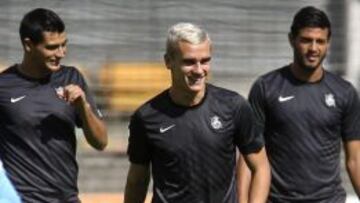 Antoine Griezmann durante el entrenamiento de la Real Socidad.