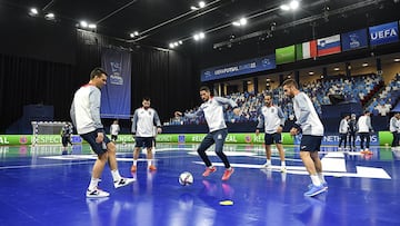 Entrenamiento de Espa&ntilde;a en la Eurocopa.