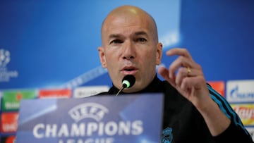 Zidane, en la conferencia de prensa.