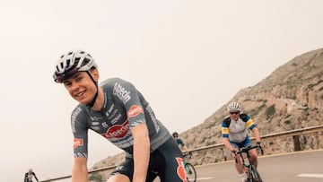 El ciclista alemán Louis Kitzki, durante un entrenamiento