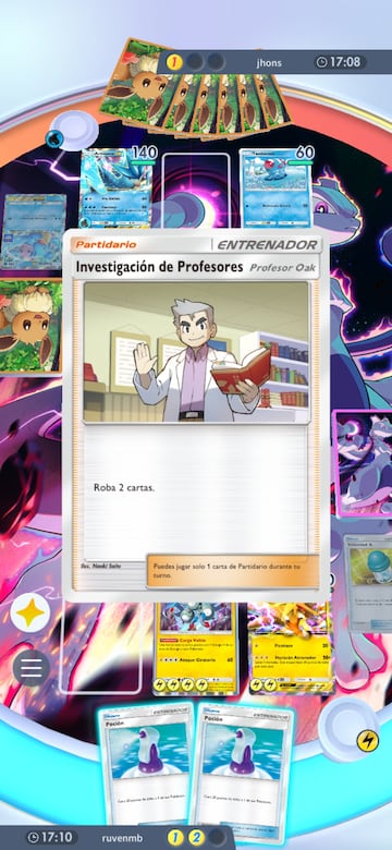 pokemon tcg pocket investigacion de profesores profesor oak estrategia