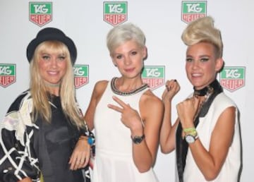 Maria Sharapova con Miriam Nervo y Olivia Nervo de NERVO en la fiesta TAG Heuer en Ms Collins en Melbourne, Australia.