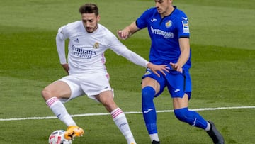 Mario Gila, en un partido del Castilla.