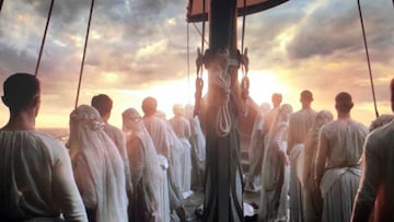 Los Anillos de Poder: ?qu谷 es la luz brillante que ve Galadriel en el barco de camino a Valinor?