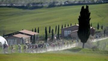 Uno de los tramos de tierra de la Strade Bianche.