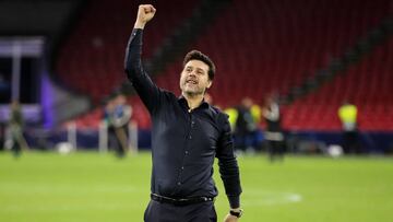 Pochettino celebra la clasificación del Tottenham para la final de la Champions.