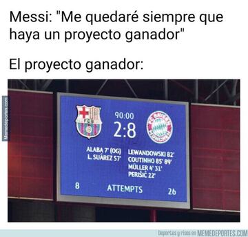 La derrota histórica del Barcelona, protagonista de los memes de la Champions