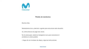 "Su reembolso aún se está procesando": cuidado con la nueva estafa por correo a clientes de Movistar