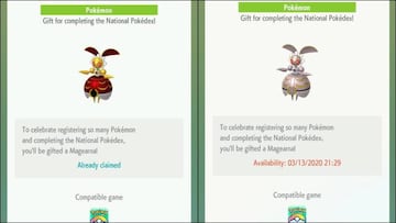 Magearna en Pokémon HOME: se está regalando de dos colores diferentes