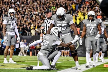 Travis Hunter #12 of the Colorado Buffaloes