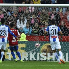 Con Diego Reyes los 90', Espanyol rescata empate ante Sporting