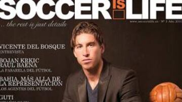 <b>PROTAGONISTA.</b> Sergio Ramos es la portada de la revista Soccer is life.