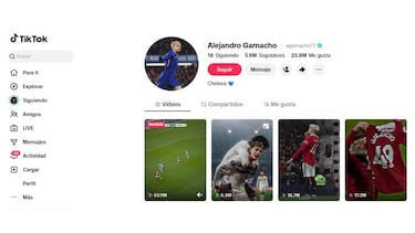 Garnacho la ‘lía’ en Tiktok