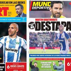 Braithwaite y el lío de las redes, en las portadas