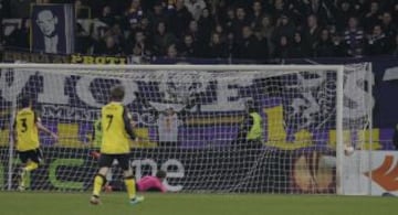 Maribor-Sevilla. Finalmente los eslovenos empataron el partido con gol de Vrsic. 2-2.