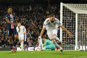 2-0. Karim Benzema celebr¨® el segundo gol.