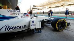 Robert Kubica con el Williams en el test de Abu Dhabi.