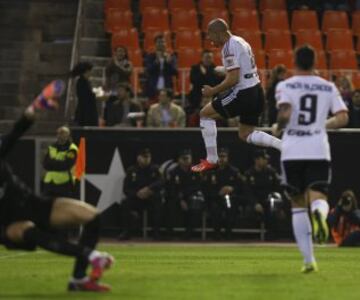 2-0. Feghouli celebró el segundo gol.