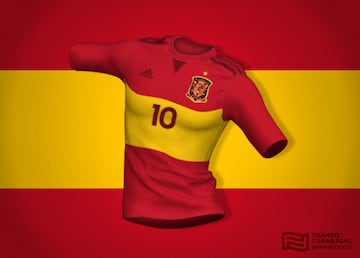 Así serían la camisetas si se diseñaran con las banderas