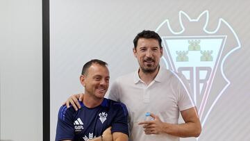 Alberto González y 'Toché', entrenador y director deportivo del Albacete.